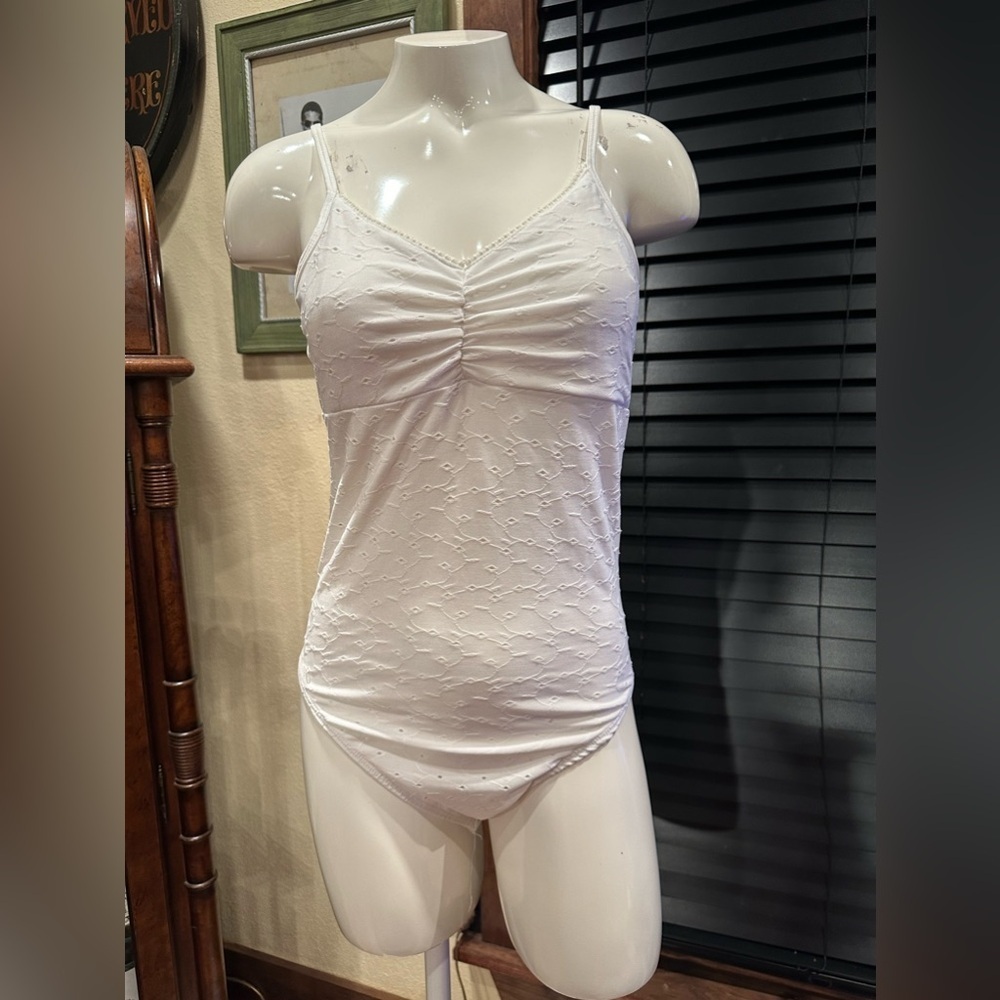 Eye Candy White Bodysuit Spaghetti Strap Size Small